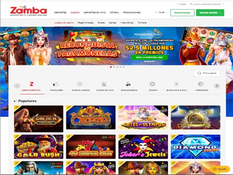 Zamba y sus juegos de casino online