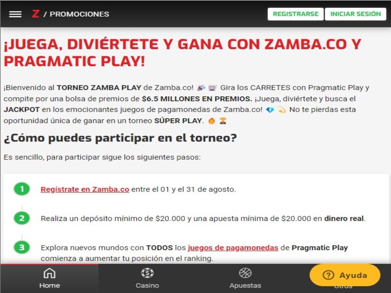 Autentica tu cuenta en Zamba online